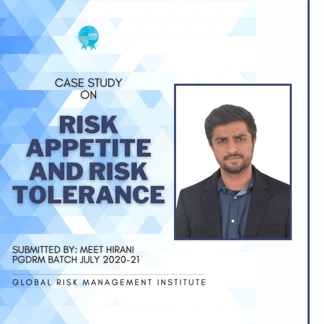 Case Study | Title: Risk Appetite and Risk Tolerance Cover