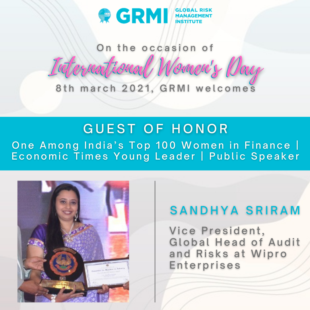 Women's Day 2021 | Guest of honor Ms. Sandhya Sriram, VP, Global Head of Audit and Risks at Wipro Enterprises Cover