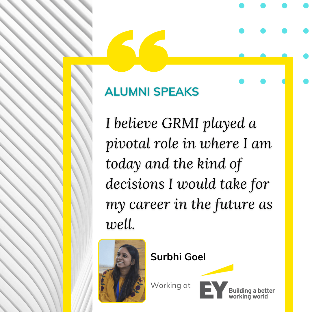 Hear from our Alumni | Surbhi Goel, working at EY Cover